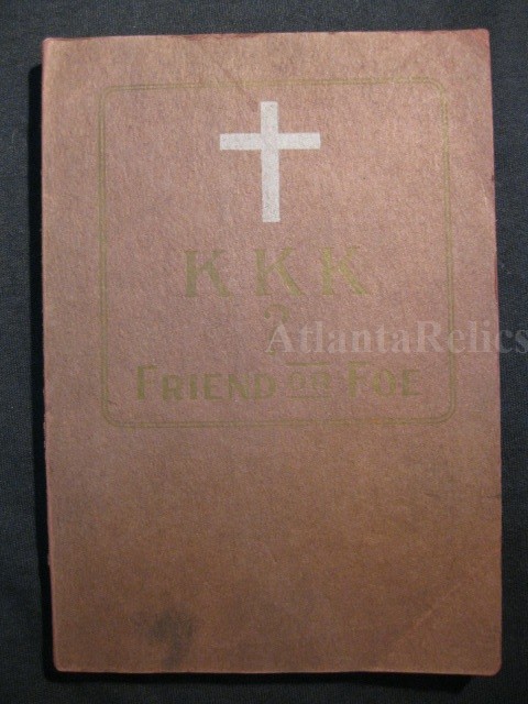 KKK / Ku Klux Klan Book Friend or Foe