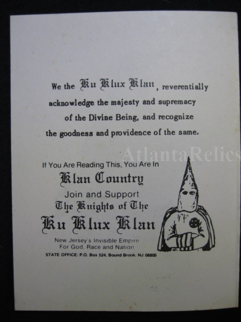 KKK / Ku Klux Klan - Christmas Card