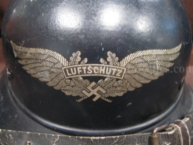 Original WW11 German Beaded Luftschutz Helmet